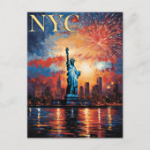 Freiheitsstatue, NYC, Postkarte (Vorderseite)