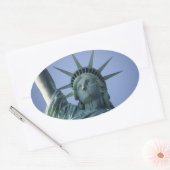 Freiheitsstatue Ovaler Aufkleber (Umschlag)