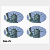 Freiheitsstatue Ovaler Aufkleber (Blatt)