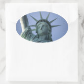 Freiheitsstatue Ovaler Aufkleber (Tasche)