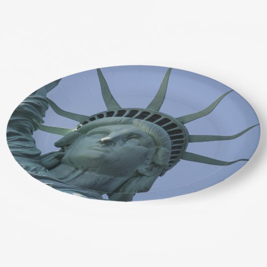 Freiheitsstatue Papier-Teller Pappteller (Schrägansicht)