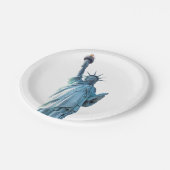 Freiheitsstatue Pappteller (Schrägansicht)