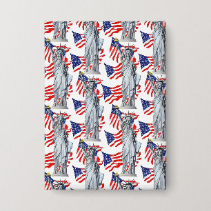 Freiheitsstatue, Patriot Amerika Button