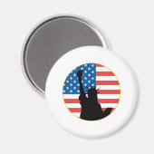 Freiheitsstatue Patriotic Design Magnet (Vorderseite/Rückseite)