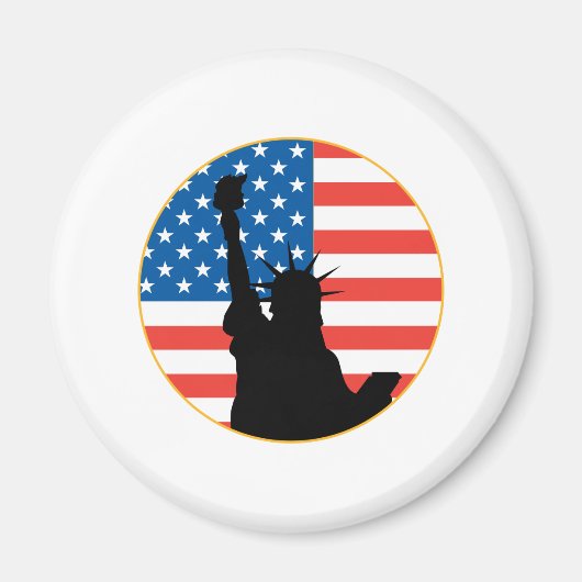 Freiheitsstatue Patriotic Design Magnet (Vorne)