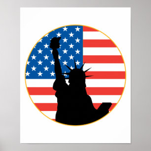 Freiheitsstatue Patriotic Design Poster