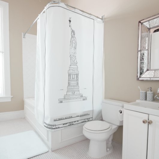 Freiheitsstatue Plan Duschvorhang (Beispiel)