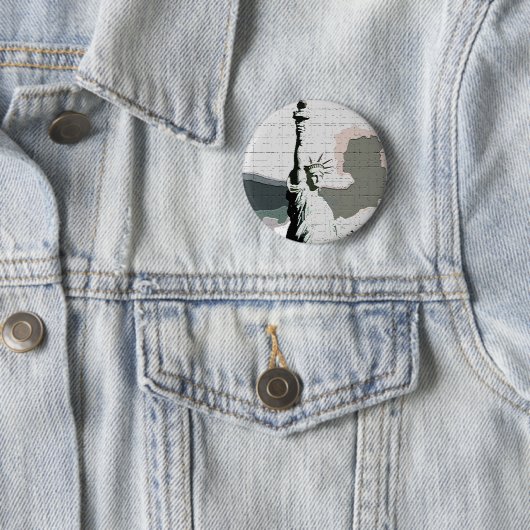 Freiheitsstatue Pop Art Button (Beispiel)
