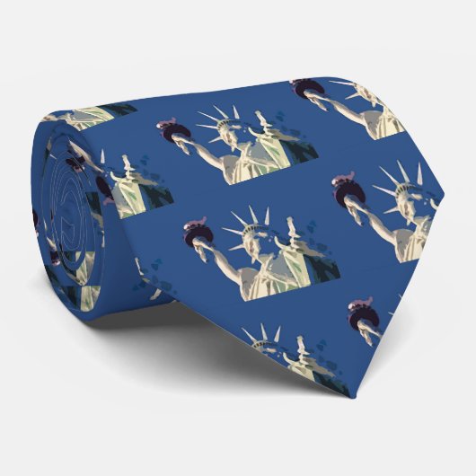 Freiheitsstatue Pop Art Krawatte (Gerollt)