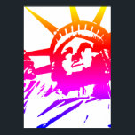 Freiheitsstatue Pop Art Poster<br><div class="desc">New York City - USA National und City Symbol Statuen, Monumente und Gebäude - Statue of Liberty Foto Artwork - Statue of Liberty Silhouette Pop Art Style Black & White Artwork</div>