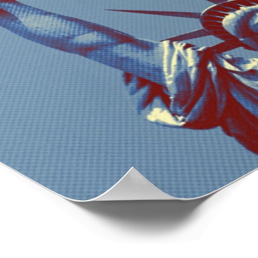 Freiheitsstatue Pop Art Poster (Ecke)