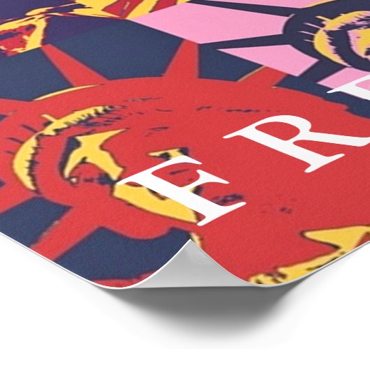 Freiheitsstatue Pop Art Poster (Ecke)