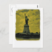 Freiheitsstatue Pop Art Postkarte (Vorne/Hinten)
