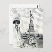 Freiheitsstatue Postcard Postkarte (Vorne/Hinten)