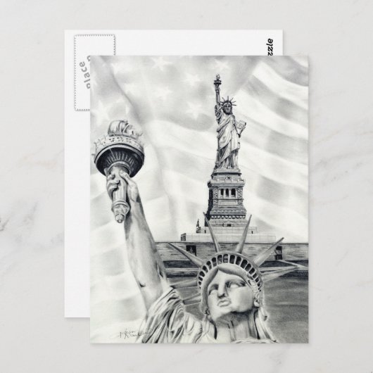 Freiheitsstatue Postcard Postkarte (Vorne/Hinten)