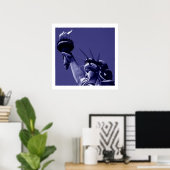 Freiheitsstatue Poster Print mit weißen Grenzen (Heimbüro)