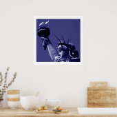 Freiheitsstatue Poster Print mit weißen Grenzen (Küche)