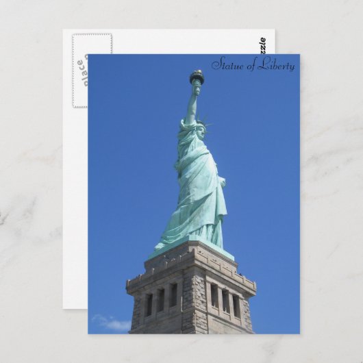 Freiheitsstatue Postkarte (Vorne/Hinten)