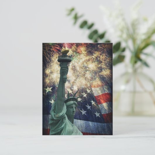 Freiheitsstatue Postkarte (Stehend Vorderseite)