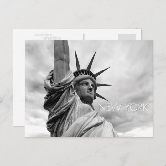 Freiheitsstatue Postkarte (Vorne/Hinten)