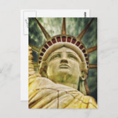 Freiheitsstatue Postkarte (Vorne/Hinten)