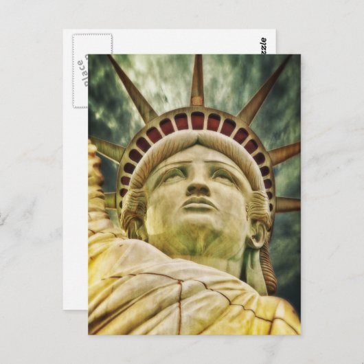 Freiheitsstatue Postkarte (Vorne/Hinten)