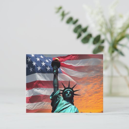 Freiheitsstatue Postkarte (Stehend Vorderseite)