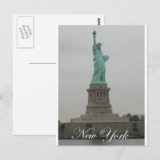 Freiheitsstatue Postkarte (Vorne/Hinten)