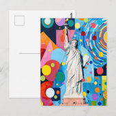 Freiheitsstatue Postkarte (Vorne/Hinten)