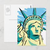 Freiheitsstatue Postkarte (Vorne/Hinten)