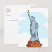 Freiheitsstatue Postkarte (Vorne/Hinten)