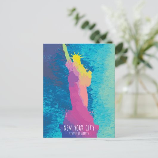 Freiheitsstatue Postkarte (Stehend Vorderseite)