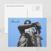 Freiheitsstatue Postkarte (Vorne/Hinten)