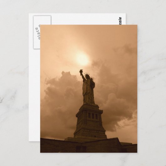 Freiheitsstatue Postkarte (Vorne/Hinten)