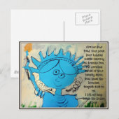 Freiheitsstatue Postkarte (Vorne/Hinten)