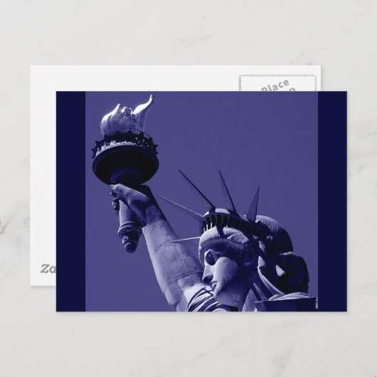 Freiheitsstatue Postkarte (Vorne/Hinten)
