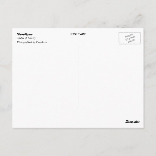 Freiheitsstatue Postkarte (Rückseite)