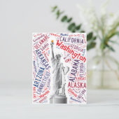 Freiheitsstatue Postkarte (Stehend Vorderseite)
