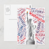 Freiheitsstatue Postkarte (Vorne/Hinten)