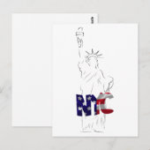 Freiheitsstatue Postkarte (Vorne/Hinten)