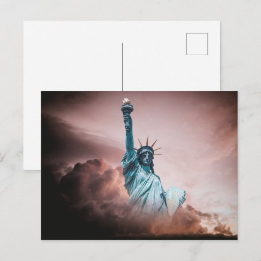 Freiheitsstatue Postkarte (Vorne/Hinten)