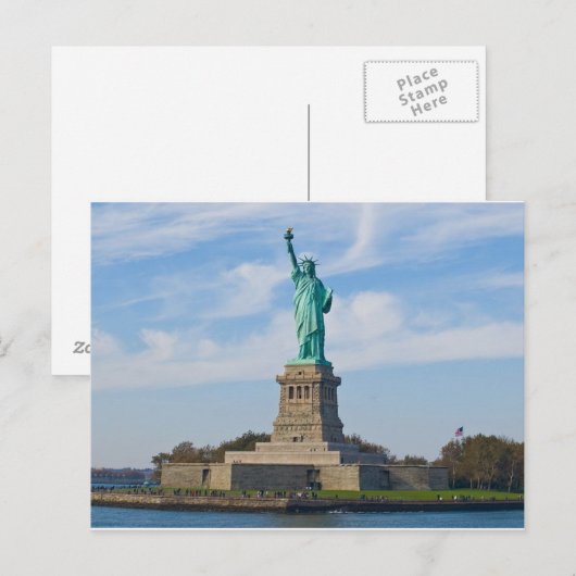 Freiheitsstatue Postkarte (Vorne/Hinten)