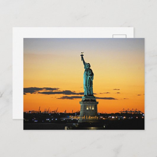 Freiheitsstatue Postkarte (Vorne/Hinten)