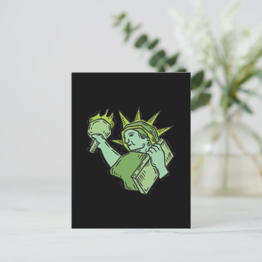 Freiheitsstatue Postkarte (Stehend Vorderseite)