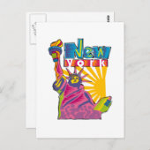 Freiheitsstatue Postkarte (Vorne/Hinten)