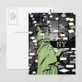 Freiheitsstatue Postkarte (Vorne/Hinten)
