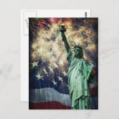 Freiheitsstatue Postkarte (Vorne/Hinten)