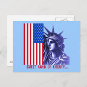 Freiheitsstatue Postkarte (Vorne/Hinten)
