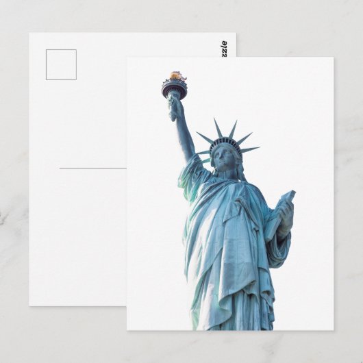 Freiheitsstatue Postkarte (Vorne/Hinten)