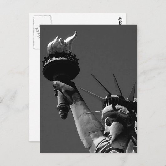 Freiheitsstatue Postkarte (Vorne/Hinten)